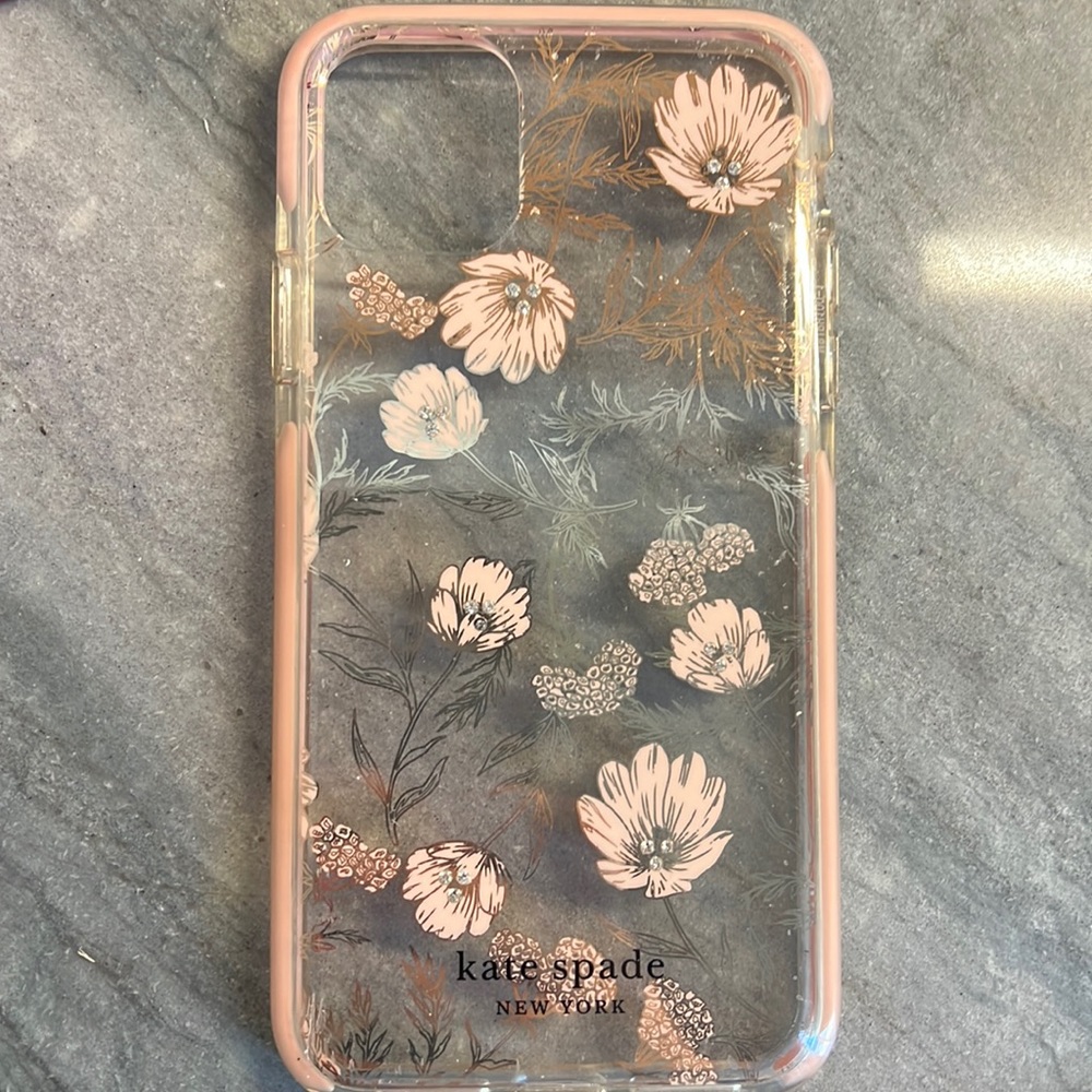 iPhone 11 Pro Max pink floral Kate Spade case